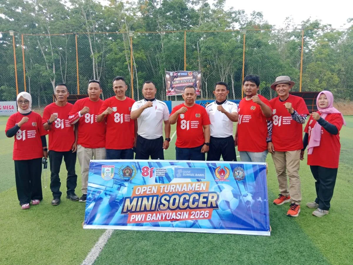 Semarakkan Kemerdekaan, PWI Banyuasin Gelar Turnamen Mini Soccer 2026